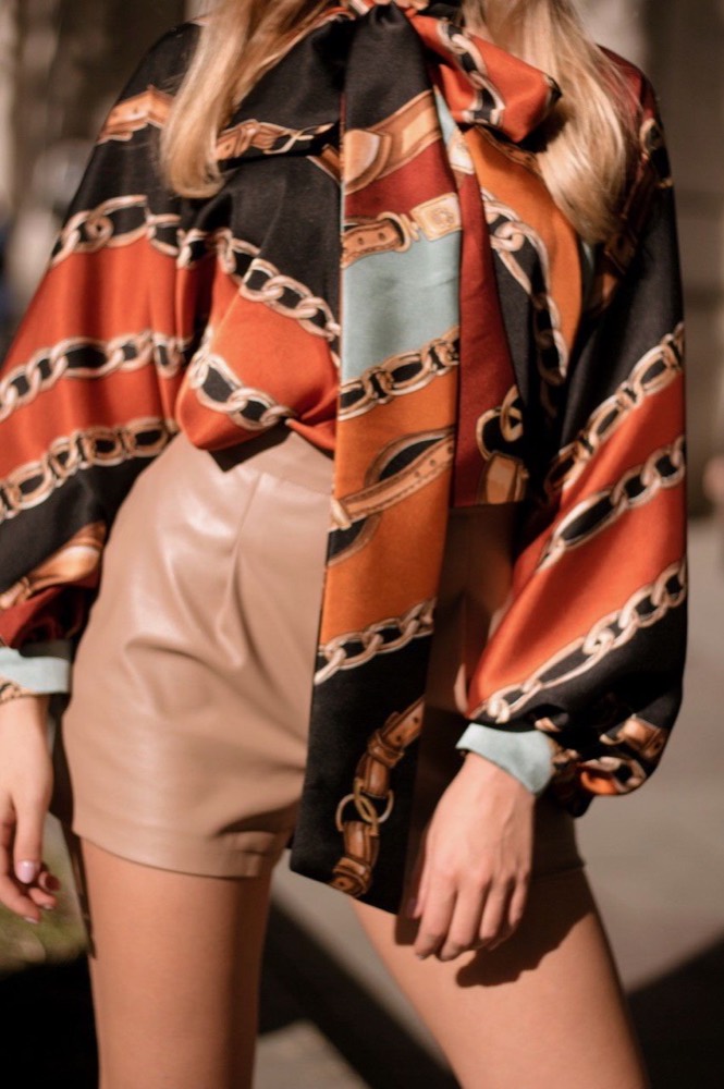 Scarf Print Blouse